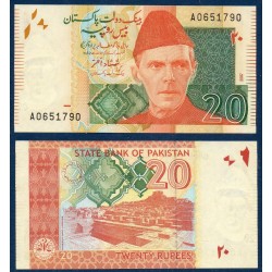 Pakistan Pick N°55a, Billet de banque de 20 Rupees 2007