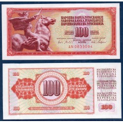 Yougoslavie Pick N°80c, Billet de banque de 100 Dinara 1965