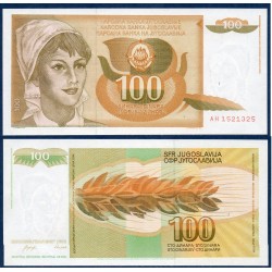 Yougoslavie Pick N°105, Billet de banque de 100 Dinara 1990