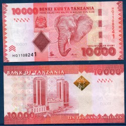 Tanzanie Pick N°44b, TTB Billet de banque de 10000 shillings 2015