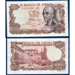 Espagne Pick N°152a, SPL Billet de banque de 100 pesetas 1970