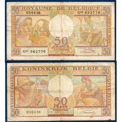 Belgique Pick N°133b, Billet de banque de 50 Francs Belge 1956