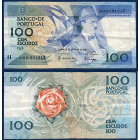 Portugal Pick N°179a, TTB Billet de banque de 100 Escudos 1986
