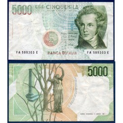 Italie Pick N°111a, Billet de banque de 5000 Lire 1985
