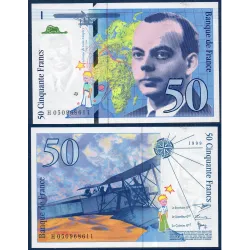 50 Francs St-Exupery Neuf 1999 Billet de la banque de France