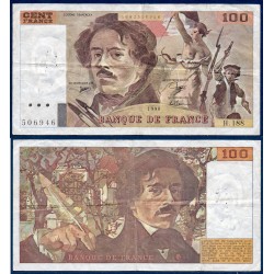 100 Francs Delacroix TB 1990 Billet de la banque de France