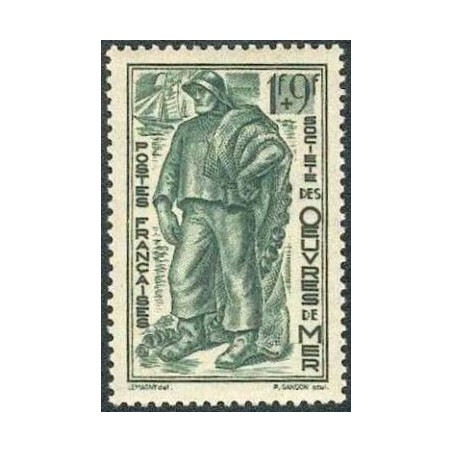 Timbre France Yvert No 504 Oeuvres de mer