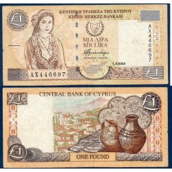 Chypre Pick N°60d, Billet de banque de 1 pound 2004