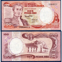Colombie Pick N°426e, Billet de banque de 100 Pesos oro 1990-1991