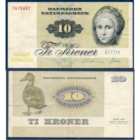 Danemark Pick N°48g, Billet de banque de 10 Kroner 1989