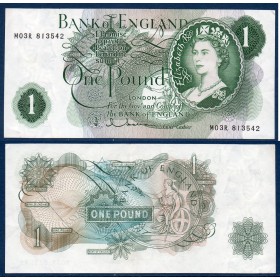 Grande Bretagne Pick N°374c, Billet de banque de 1 livre 1966-1970