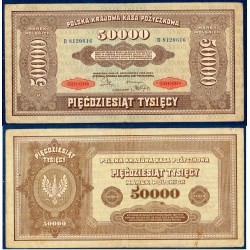 Pologne Pick N°33, Billet de banque de 50000 Marek 1922