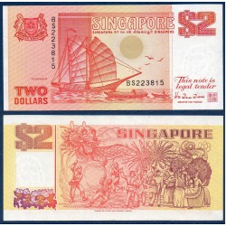 Singapour Pick N°27, Billet de banque de 2 Dollars 1990
