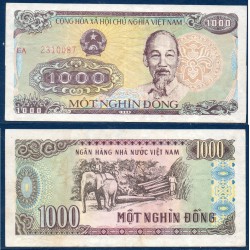 Viet-Nam Nord Pick N°106b, Billet de banque de 1000 dong 1988