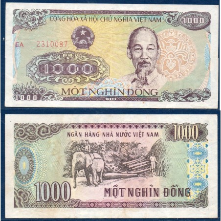 Viet-Nam Nord Pick N°106b, Billet de banque de 1000 dong 1988