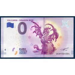 Billet souvenir Vulcania dragon ride 0 euro touristique 2019