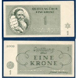 Autriche Ghetto de Theresienstadt, Billet de banque de 1 Krone 1943