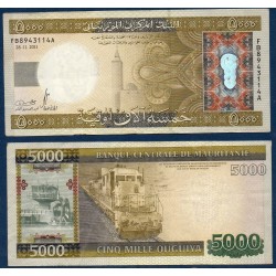 Mauritanie Pick N°21, Billet de banque de 5000 Ouguiya 2011
