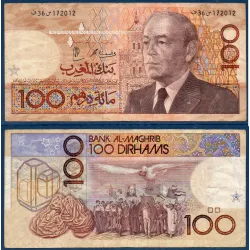 Maroc P.65d, Billet de 100 Dirhams 1987 Minaret koutoubia