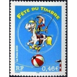 Timbre France Yvert No 3546a Fete du timbre Lucky Luke issu de carnet