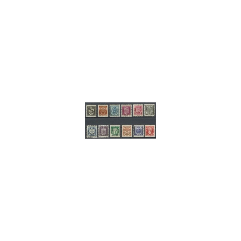 Timbre Yvert No 526-537 neuf ** Série Blasons et Armoiries (1ere série)