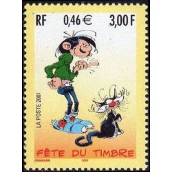 Timbre Yvert France No 3370a Journée du timbre, Gaston Lagaffe issu de carnet