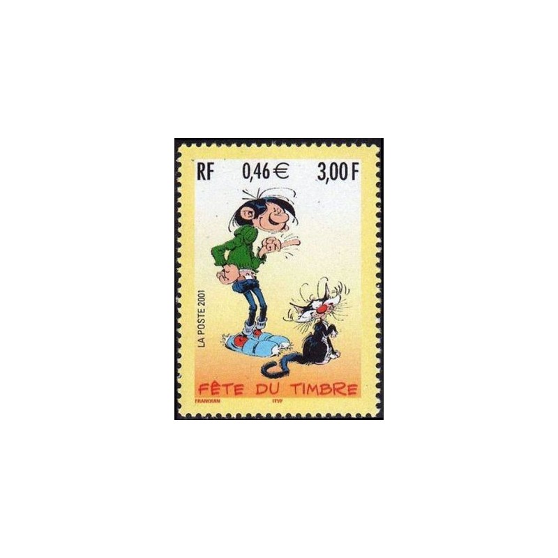 Timbre Yvert France No 3370a Journée du timbre, Gaston Lagaffe issu de carnet