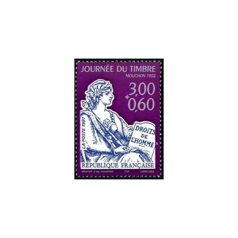 Timbre Yvert France No 3051b Journée du timbre, Mouchon 1902 issu du carnet