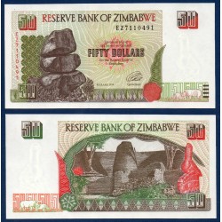 Zimbabwe Pick N°8, Billet de banque de 50 Dollars 1994