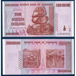 Zimbabwe Pick N°84, Billet de banque de 5 milliards de Dollars 2008