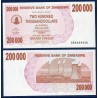 Zimbabwe Pick N°49, Billet de banque de 200000 Dollars 2007