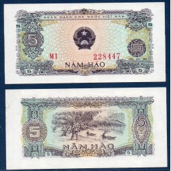 Viet-Nam Nord Pick N°79a, Billet de banque de 5 Hao 1976