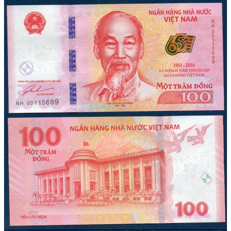 Viet-Nam Nord Pick N°125, Billet de banque de 100 dong 1998