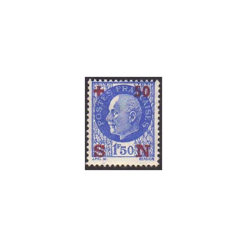 Timbre France Yvert No 552 Type Pétain (Bersier)