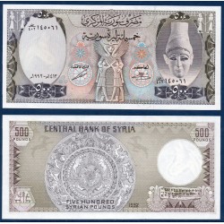 Syrie Pick N°105f, Billet de banque de 500 Pounds 1992