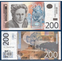 Serbie Pick N°58a, Billet de banque de 200 Dinara 2011