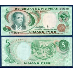 Philippines Pick N°148, Billet de banque de 5 Piso 1970