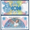 Ouganda Pick N°5A, Billet de banque de 5 Shillings 1977