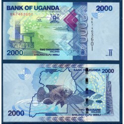 Ouganda Pick N°50c, Billet de banque de 2000 Shillings 2015