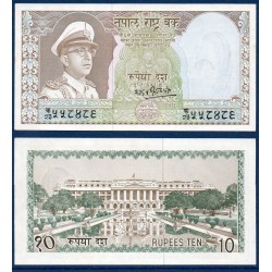 Nepal Pick N°18, Billet de banque de 1 rupee 1972