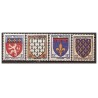 Timbre France Yvert No 572-575 armoiries, blasons des provinces