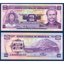 Honduras Pick N°61, Billet de banque de 2 Lempiras 1975