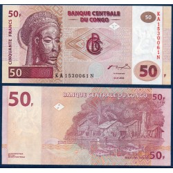 Congo Pick N°91A, Billet de banque de 50 Francs 2000