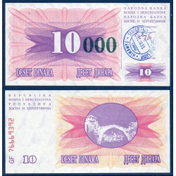 Bosnie Pick N°53a, Billet de banque de 10000 Dinara 1993