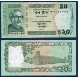 Bangladesh Pick N°55b, Billet de banque de 20 Taka 2012