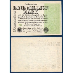 Allemagne Pick N°102b, Neuf Billet de banque de 1 million de Mark 1923