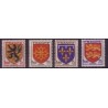 Timbre France Yvert No 602-605 armoiries des provinces blasons