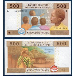 Afrique Centrale Pick 406Ac pour le Gabon, Billet de banque de 500 Francs CFA 2002