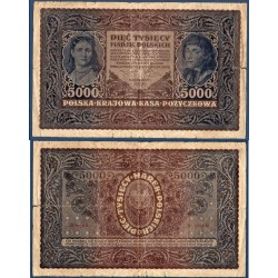 Pologne Pick N°31, TB Billet de banque de 5000 Marek 1920
