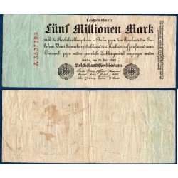 Allemagne Pick N°95, Billet de banque de 5 millions Mark 1923